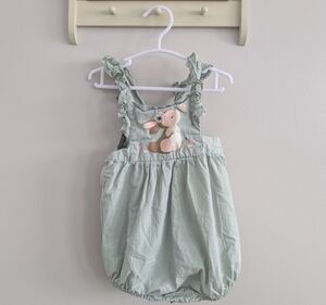 Kids Green Ruffle Strap Dress